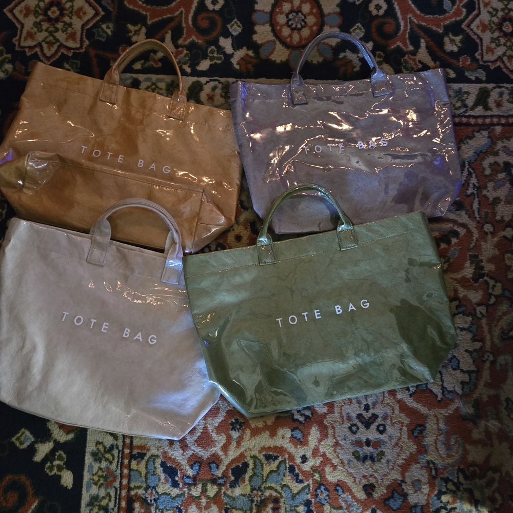 Tote Bag - Green Patent Finish